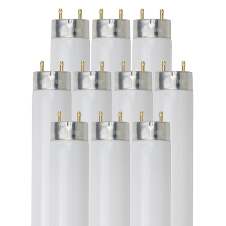 Sunlite F32T8/SP850 4Ft T8 Linear Fluorescent Light Bulb, 32W, 3050 Lumens, Bi-Pin G13 Base, 5000K, 10PK 30246-SU
